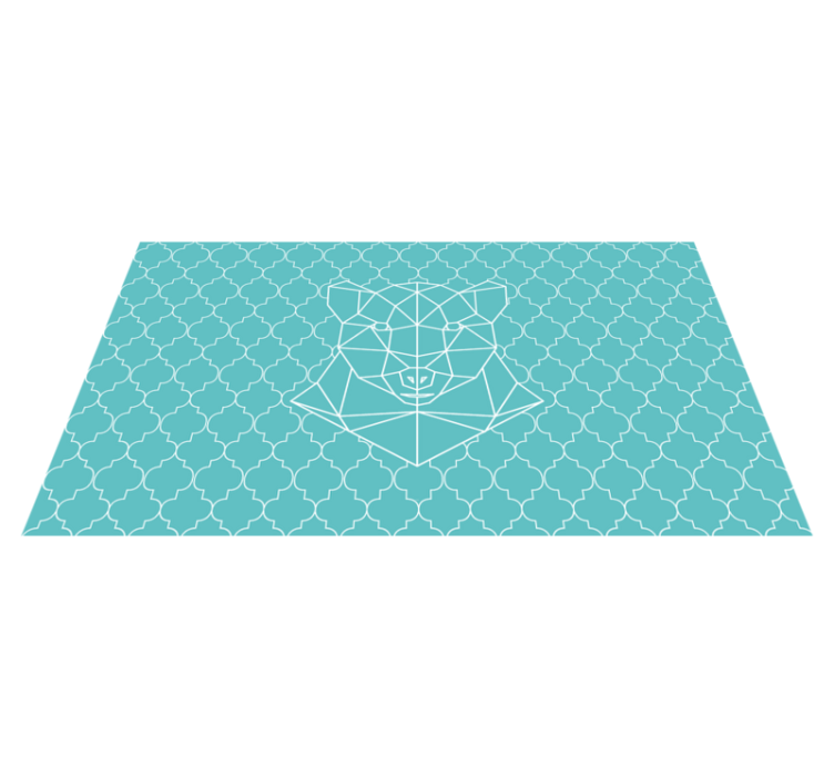 Geometrikus medve design vinil szőnyeg állat - TenStickers