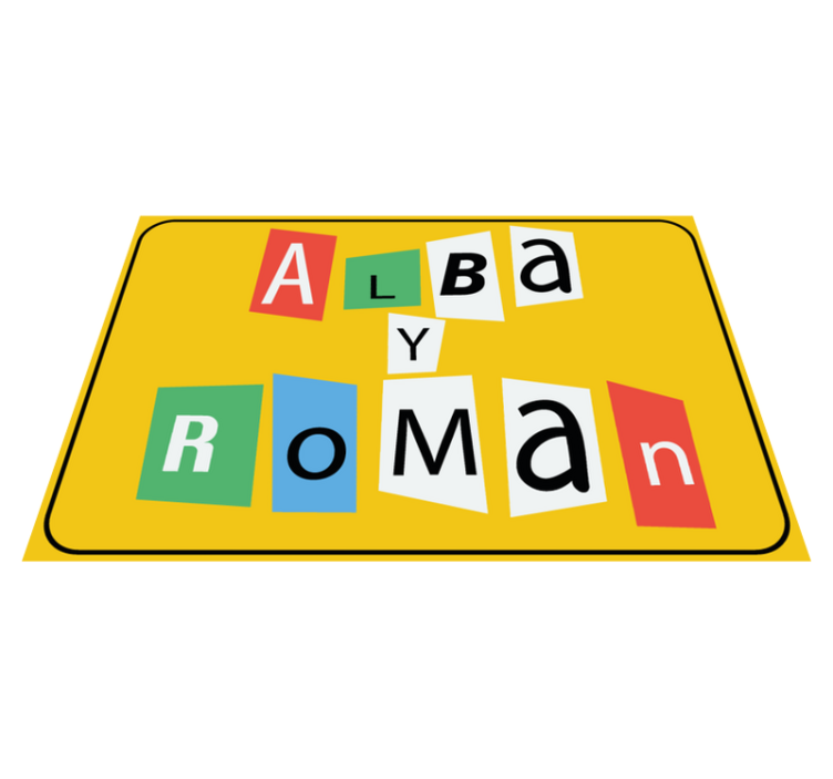 Kirakós darabok pároknak Vinil szőnyeg nevekkel - TenStickers