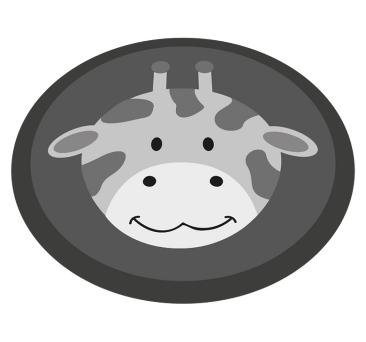 Szürke zsiráfbébi vinil szőnyeg óvodák - TenStickers