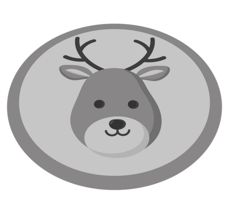 Szürke szarvasbébi vinil szőnyeg óvodák - TenStickers