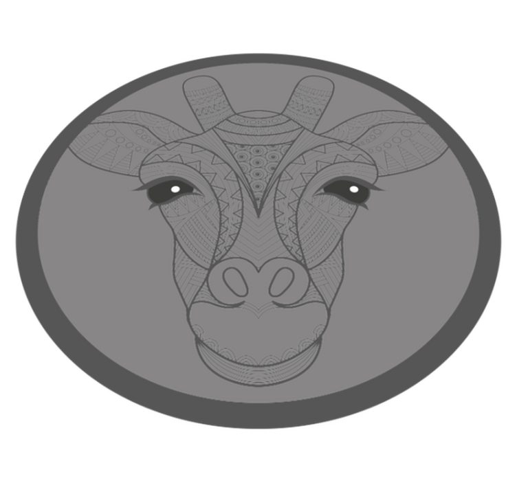 Szürke zsiráf mintázat vinil szőnyeg állat - TenStickers