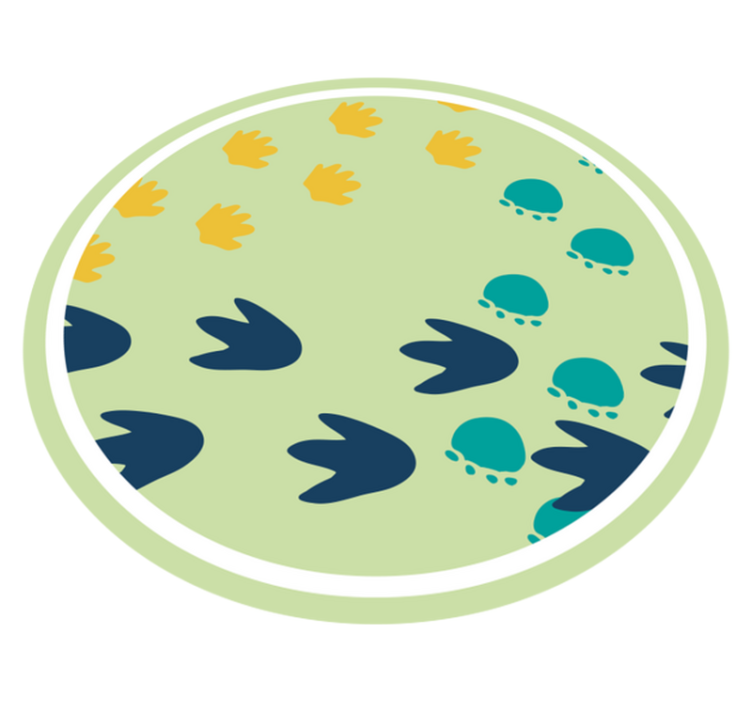 Dinoszaurusz lábnyomok tervezése vinil szőnyeg mások - TenStickers