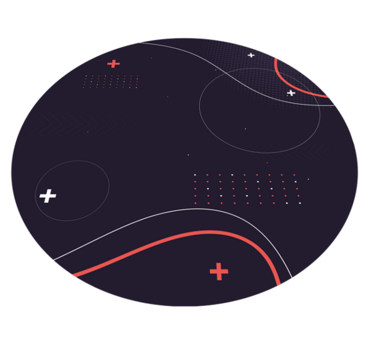 Absztrakt ívelt minták vinil szőnyeg modern - TenStickers