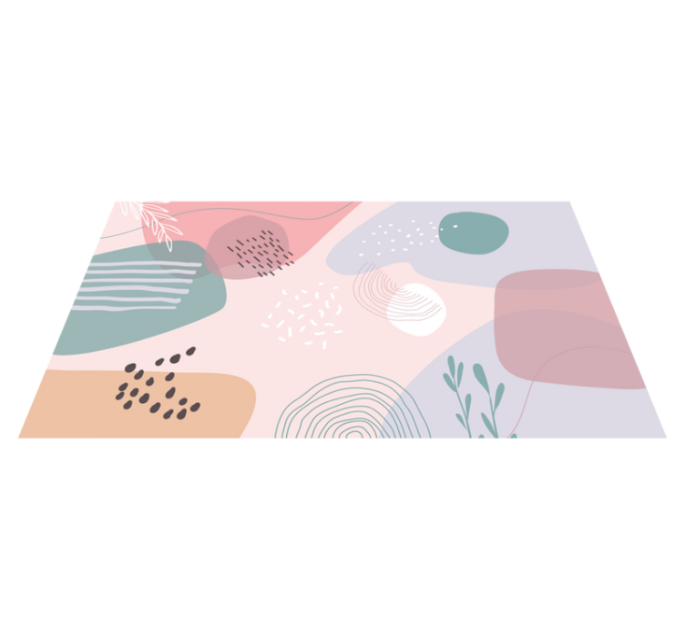 Absztrakt lágy formák vinil szőnyeg modern - TenStickers
