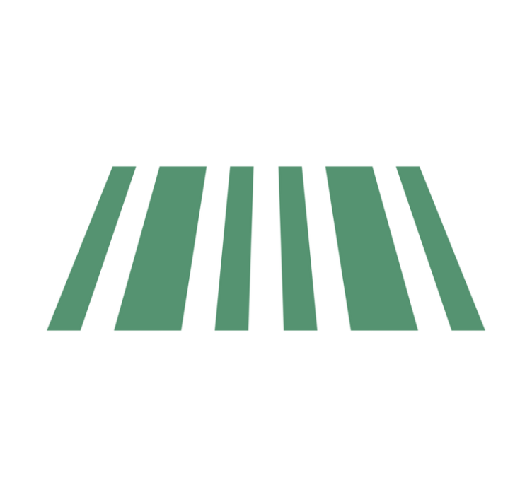 Fehér és pisztácia zöld csíkos vinilszőnyeg - TenStickers