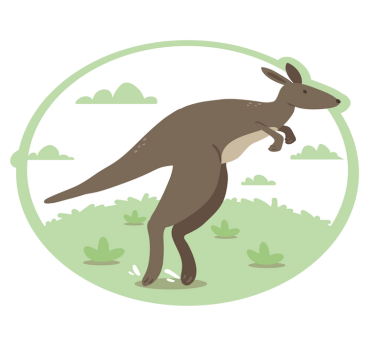 Kenguruugrás vinil szőnyeg gyerekek - TenStickers