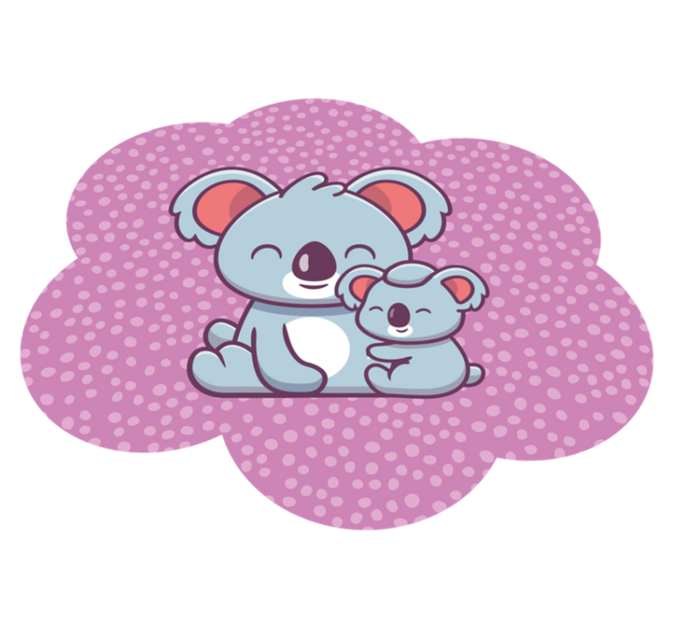 Koala család design vinil szőnyeg gyerekek - TenStickers
