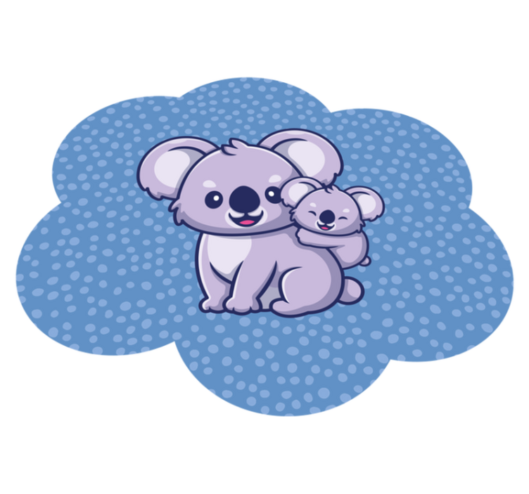 Boldog apa és fia koala állati szőnyeg - TenStickers