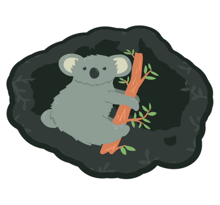 Aranyos koala medál vinil szőnyeg állat - TenStickers