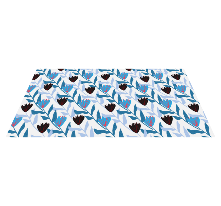 Botanikai levélelrendezés vinil szőnyeg virágok és növények - TenStickers