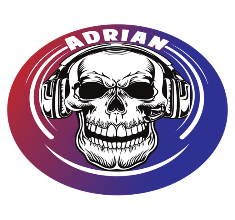 Videojáték koponya maszk hálószoba szőnyeg - TenStickers