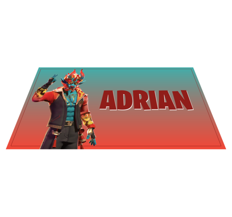 Névvel ellátott játékfigura vinil szőnyeg tinik - TenStickers