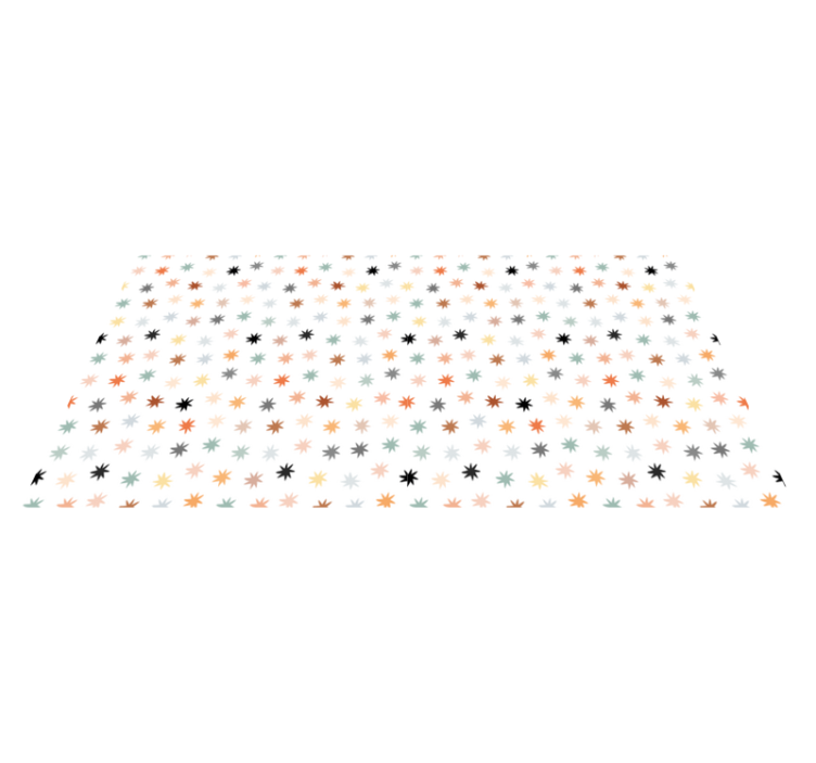 Színes csillag mintás vinil szőnyeg - TenStickers