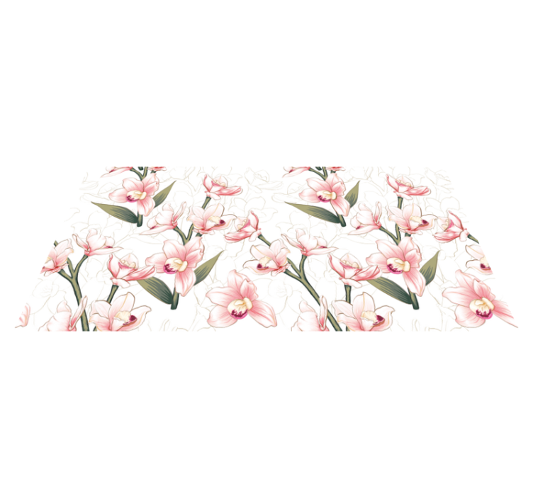 Finom virágmintás vinil szőnyeg virágok és növények - TenStickers