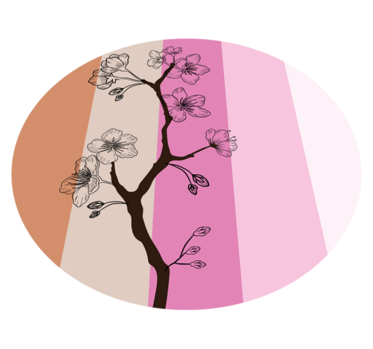 Cseresznyevirág elegancia vinil szőnyeg virágok és növények - TenStickers