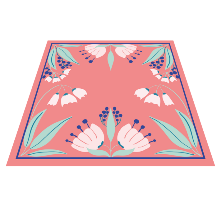 Finom minta lengyel virágok virágos szőnyeg - TenStickers