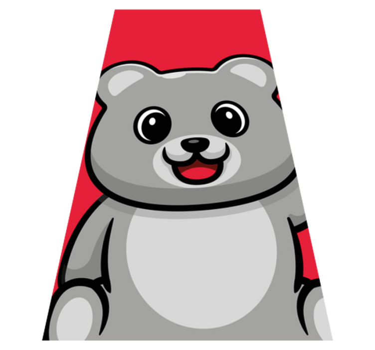 Vidám medvearc vinil szőnyeg gyerekek - TenStickers