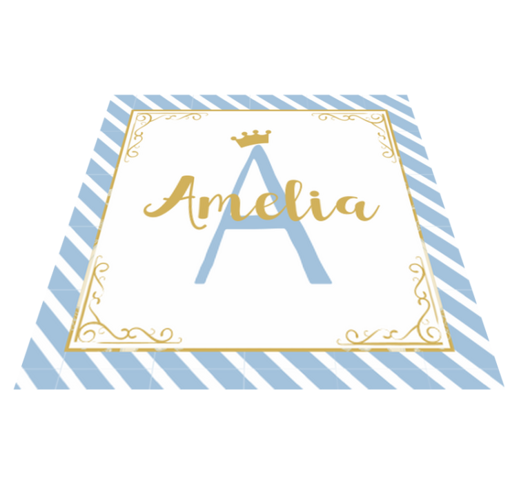 Név kezdőbetűje Vinil szőnyeg nevekkel - TenStickers