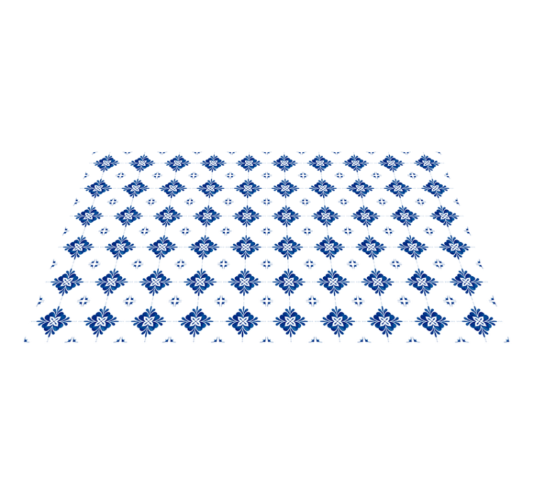 Vintage kék csempe konyha padlólapok - TenStickers