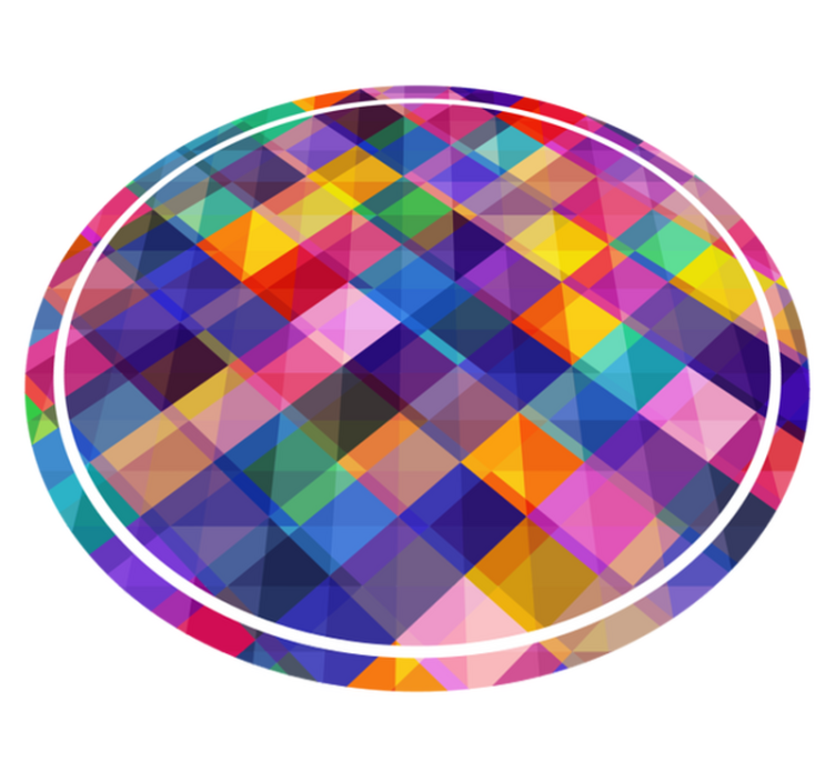 Színes patchwork minta vinil szőnyeg geometriai - TenStickers