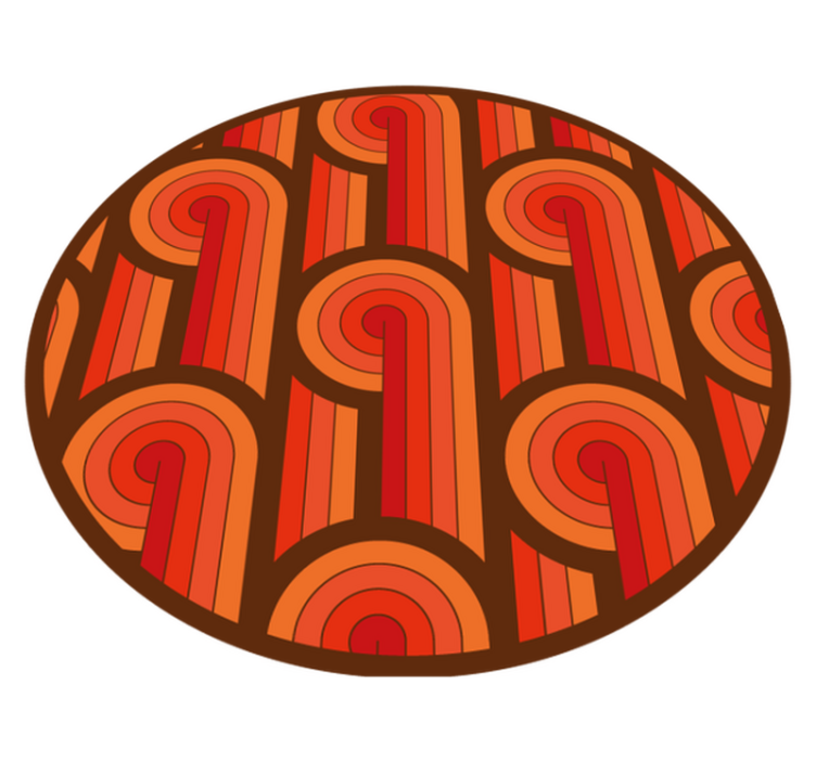 Vintage kerek minta vinil szőnyeg kör alakú - TenStickers