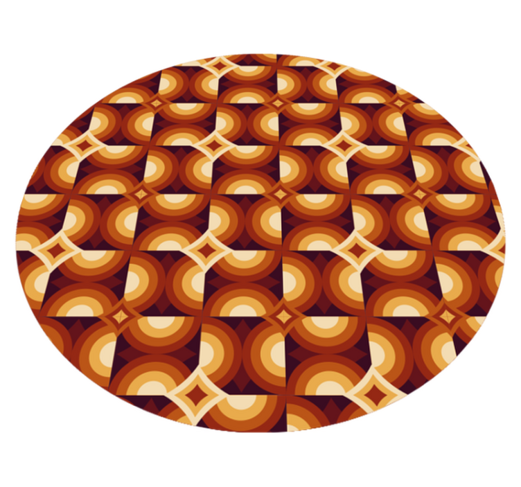 Vibráló körminta vinil szőnyeg geometriai - TenStickers