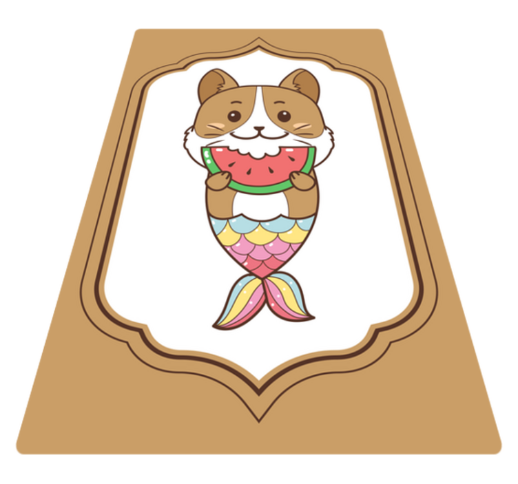 Aranyos sellő karakter vinil szőnyeg állat - TenStickers