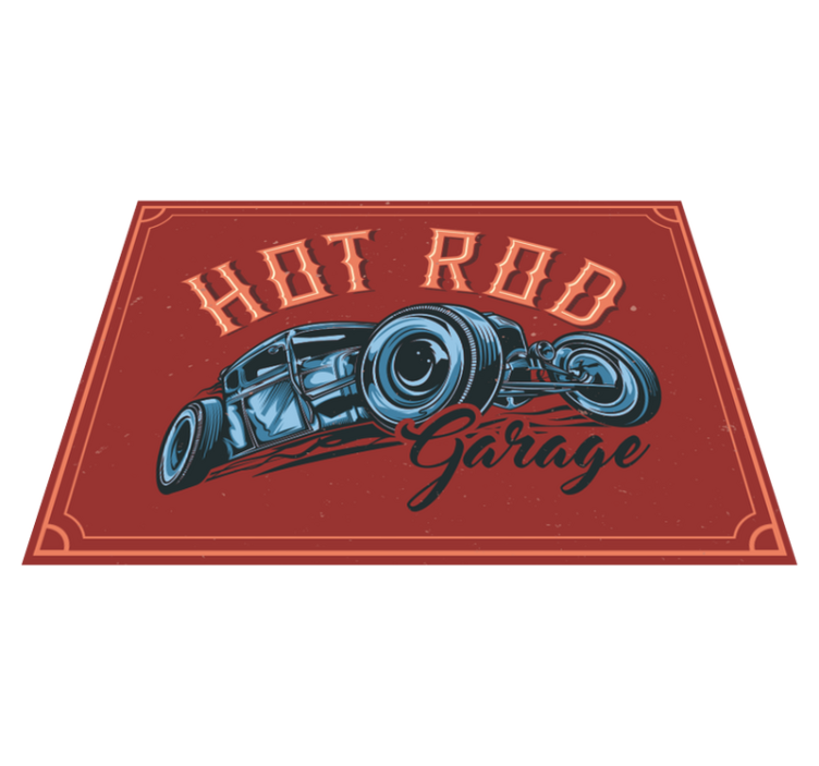 Hot rod téma vinil szőnyeg szüret - TenStickers