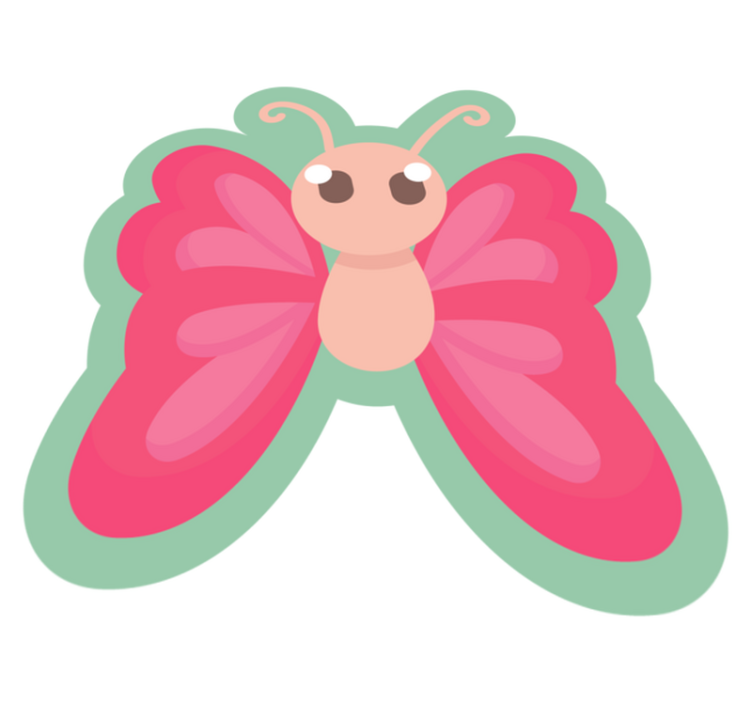 Fényes pillangó fantázia vinil szőnyeg gyerekek - TenStickers