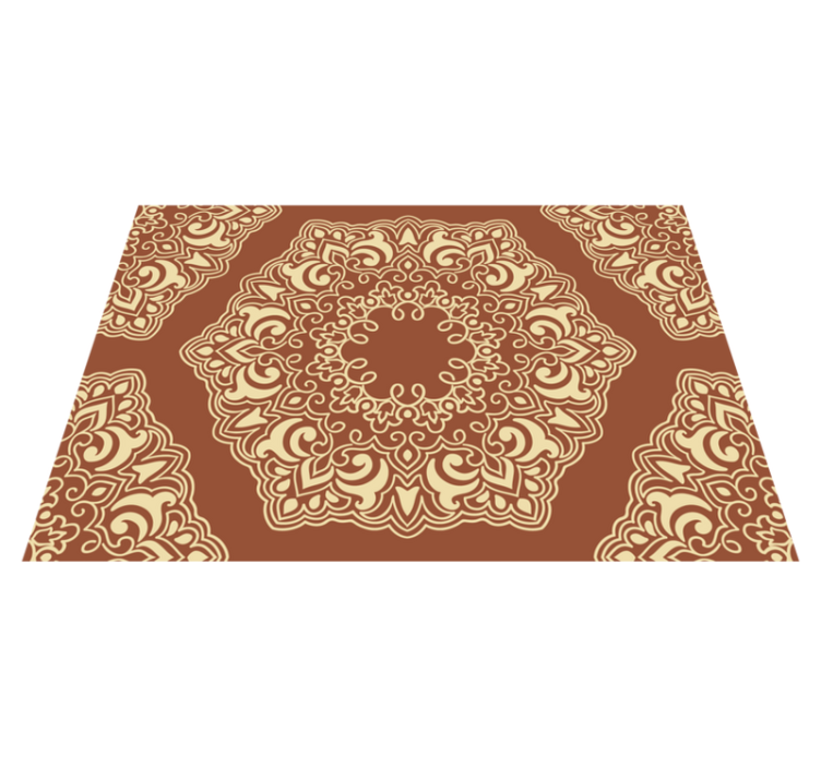 Komplex botanikai elrendezés vinil szőnyeg mandala - TenStickers