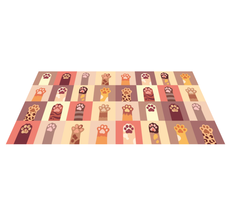 élénk mancsnyomok vinil szőnyeg állatnyomat - TenStickers