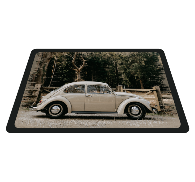 Vw bogár vintage vinyl szőnyeg - TenStickers