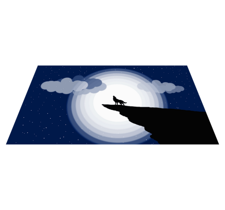 Félhold üvöltése vinil szőnyeg tinik - TenStickers
