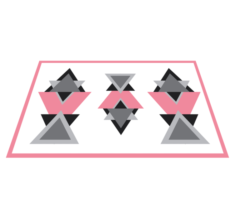 Háromszög alakú keverék vinil szőnyeg geometriai - TenStickers