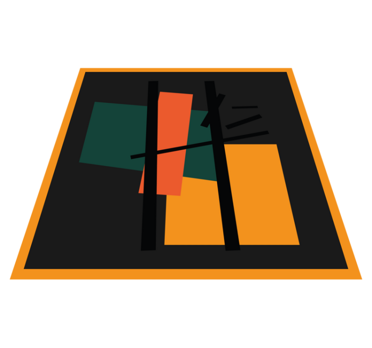 Absztrakt színszegmensek vinil szőnyeg modern - TenStickers