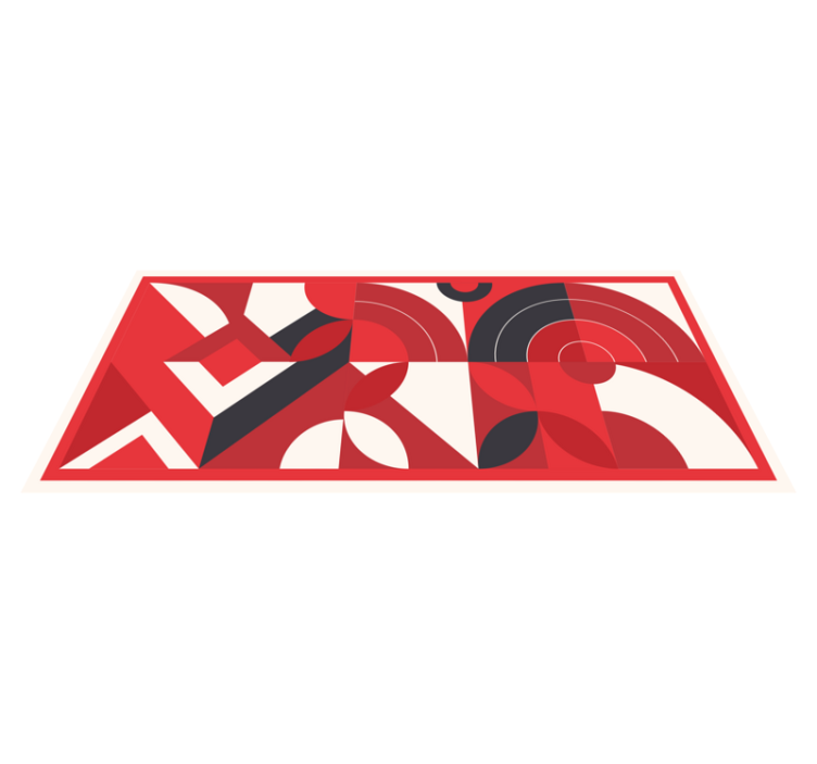 Merész absztrakt formák vinil szőnyeg geometriai - TenStickers