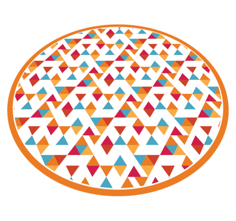 Színes háromszög mintás vinil szőnyeg geometriai - TenStickers