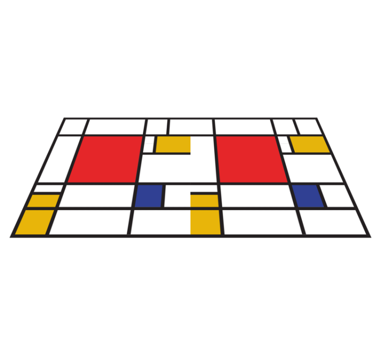 Mondrian art geometriai szőnyegek - TenStickers
