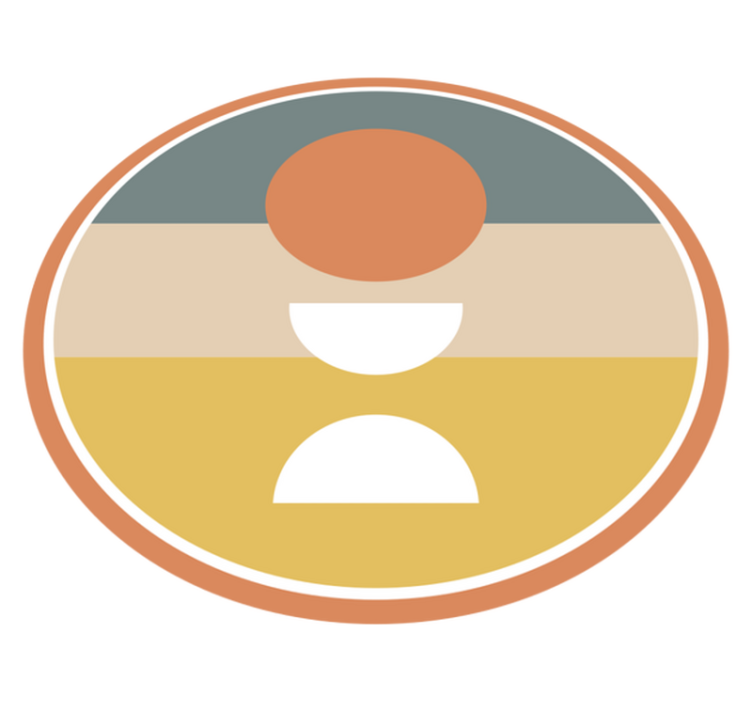 Körkörös színharmónia vinil szőnyeg minimalista - TenStickers