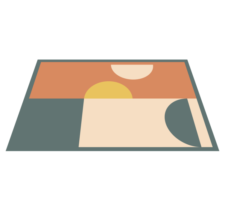 Körök és téglalapok vinil szőnyeg modern - TenStickers