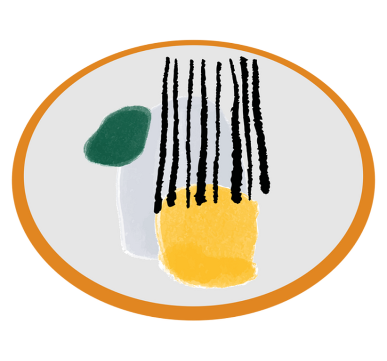 Geometrikus színszegmensek vinil szőnyeg minimalista - TenStickers