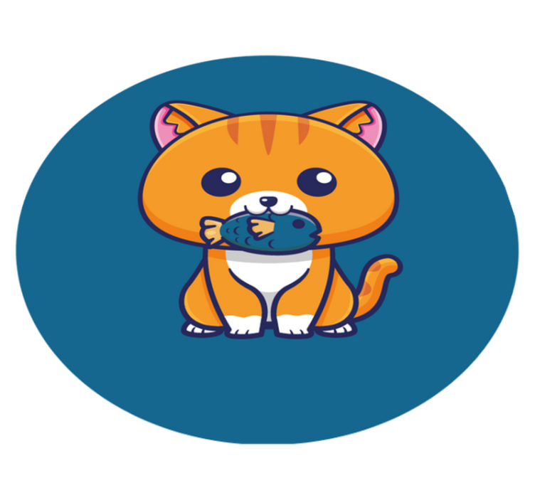 Rajzfilm macskakör vinil szőnyeg állat - TenStickers