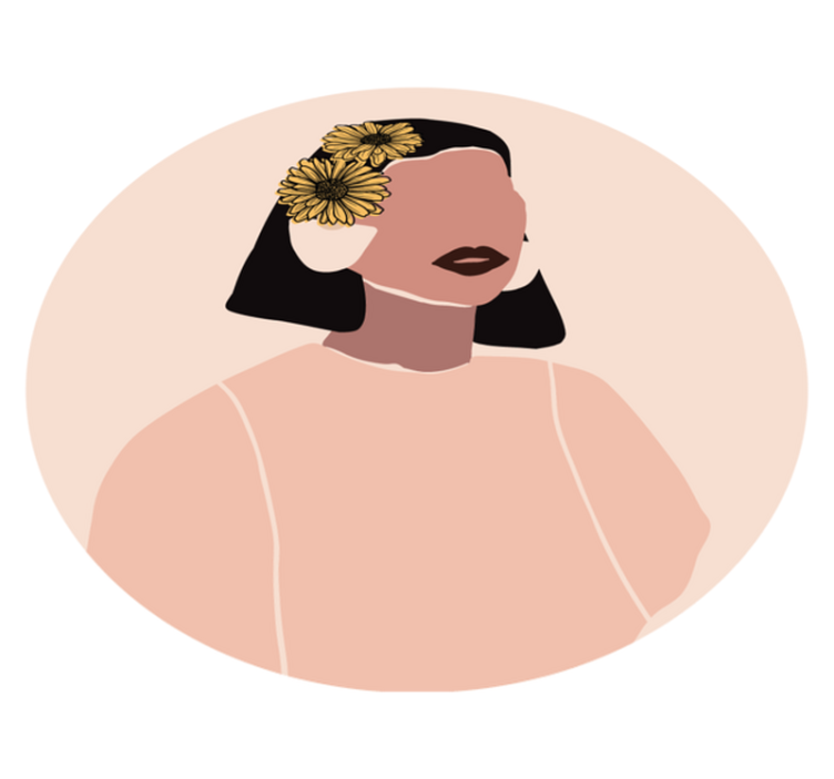 Virágos portré vinil szőnyeg virágok és növények - TenStickers