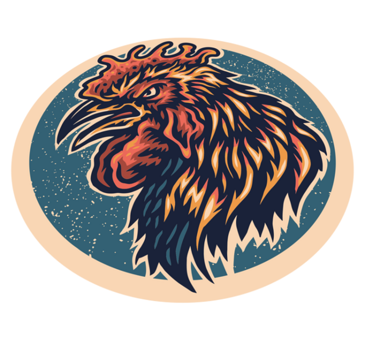 Kakas fej illusztráció vinil szőnyeg tinik - TenStickers