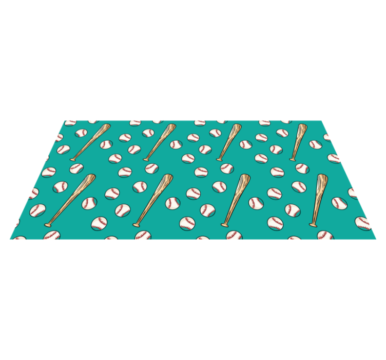 Baseball minta móka vinil szőnyeg Játékok - TenStickers