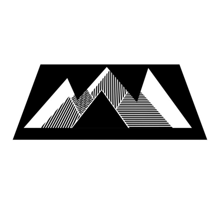 Stílusos cikkcakk minta vinil szőnyeg geometriai - TenStickers