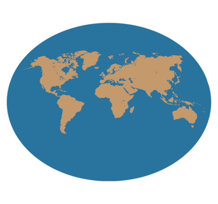 Földrajzi felfedezés vinil szőnyeg világtérkép - TenStickers