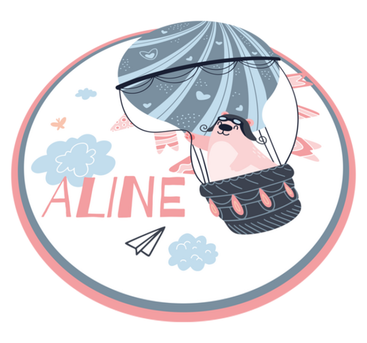 Hőlégballon Vinil szőnyeg nevekkel - TenStickers