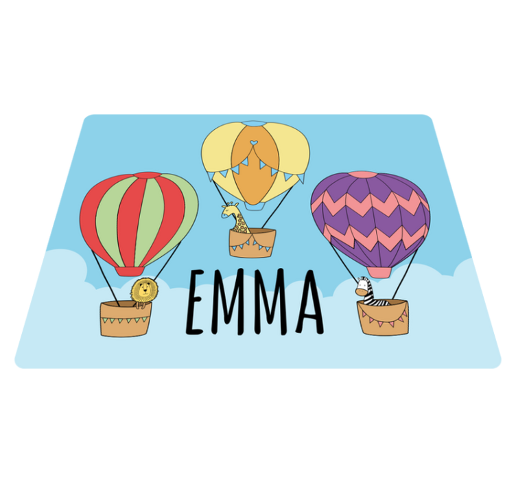 Színes forró levegő Vinil szőnyeg nevekkel - TenStickers