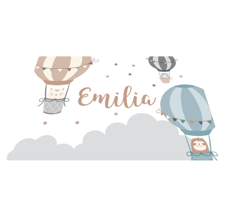 Léggömbök Vinil szőnyeg nevekkel - TenStickers